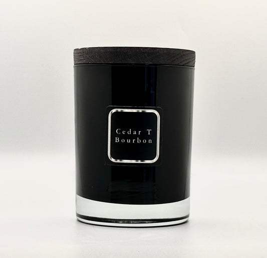 14 oz Cedar T Bourbon Hand Poured Soy Candle